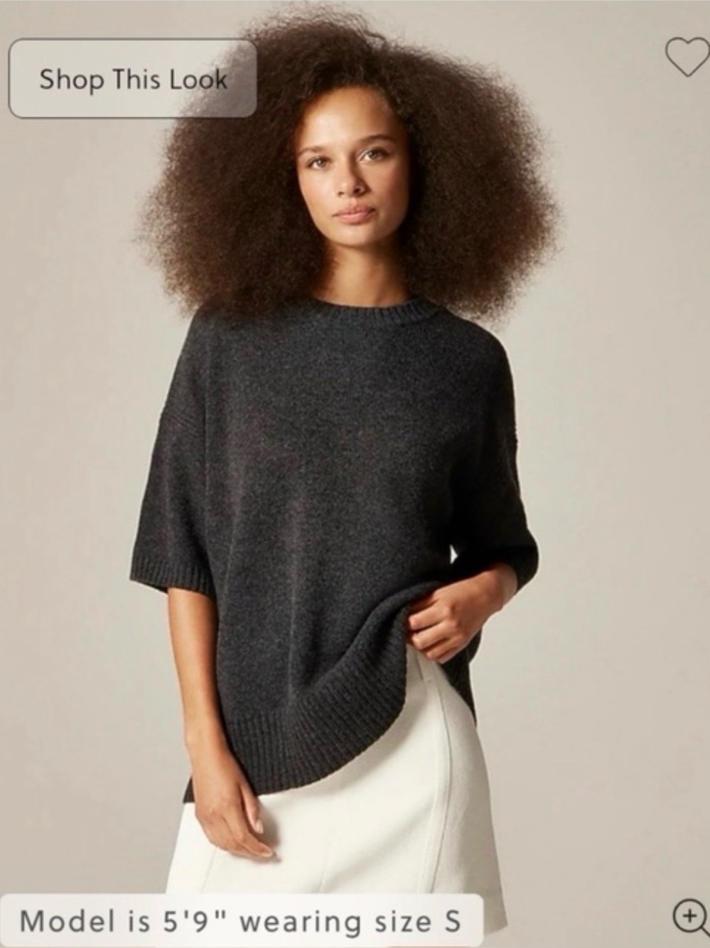 Classic Crewneck Short-Sleeve Sweater in Deep Burgundy